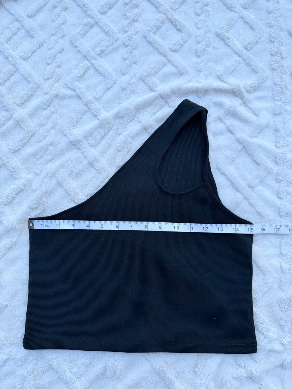 Elegant Black One-Shoulder Top - Picture 7 of 8